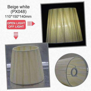 Planet Gates Beige Art Deco Fabric Lamp Shade Nordic Style Cloth Lampshade for E14 Crystal Lights Chandeliers Wall Lights 110*150*140mm Lamp Shades