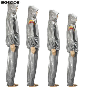 Planet Gates Beige Body Building Fitness Hat Sauna Clothes Lose Weight Keep Slimming Waterproof Gym Exercise Training Workout Hooded Suit
