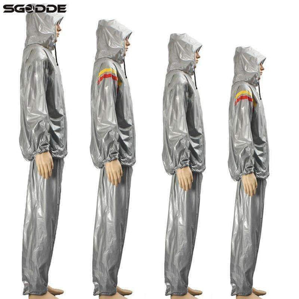 Planet Gates Beige Body Building Fitness Hat Sauna Clothes Lose Weight Keep Slimming Waterproof Gym Exercise Training Workout Hooded Suit