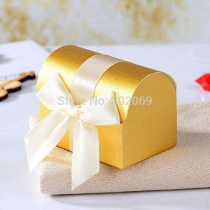Planet Gates Beige Boxes Popular Wedding Treasure Chest Favor Boxes, Bridal Shower Chocolate Box 100pcs