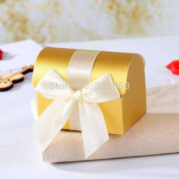 Planet Gates Beige Boxes Popular Wedding Treasure Chest Favor Boxes, Bridal Shower Chocolate Box 100pcs