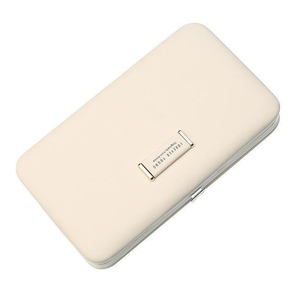 Planet Gates Beige Cell Phone Box Women Wallet Large Capacity Leather Wristband Clutch Wallet Female Fashion Ladies Long Purse HOT