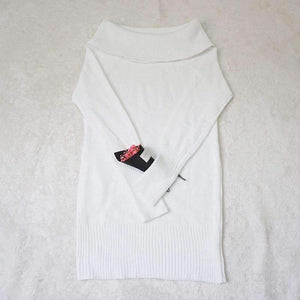 Planet Gates Beige / China European And American Autumn And Winter Collar Collar Off-shoulder Sexy Slim Sweater Skirt Knitted Sweater Women