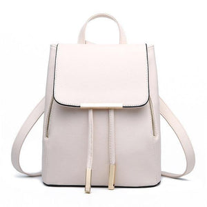 Planet Gates beige / China Herald Fashion Preppy Style School Backpack Artificial Leather Women Shoulder Bag Floral School Bag for Teens Girls