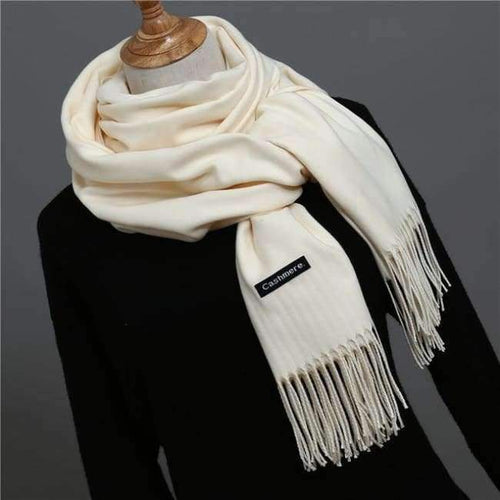 Planet Gates beige / China Women scarf soild winter cashmere scarves for ladies neck warm pashmina long shawl wraps bandana foulard female head hijab
