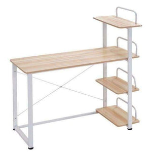 Planet Gates beige Computer Desk Chipboard Office PC Table Storage Bookcase Shelf Office Furniture Dropshipping