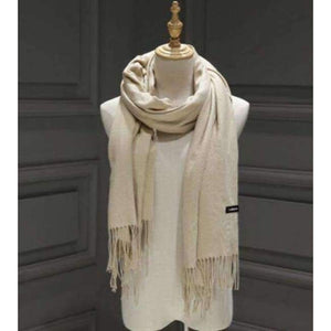 Planet Gates Beige Female Male Canada Wool Cashmere Scarf Pashmina Tassels Women Wrap Warm Luxury Brand Scarf Unisex Men SCARF