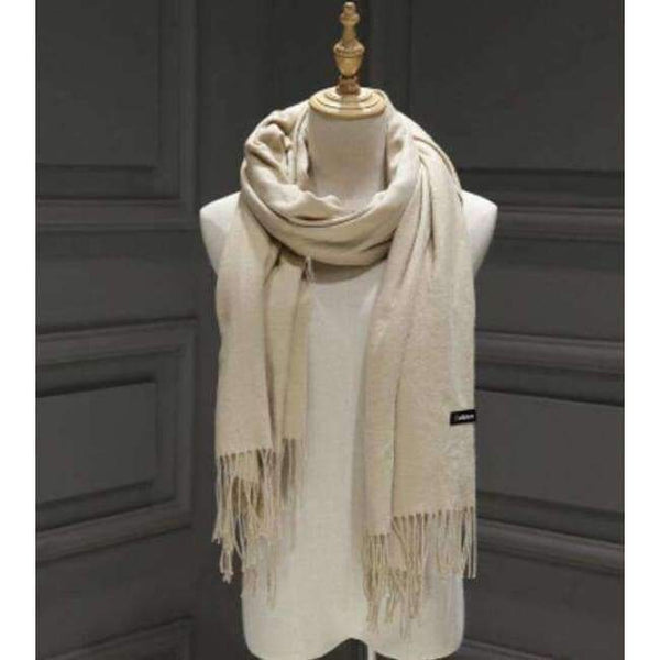 Planet Gates Beige Female Male Canada Wool Cashmere Scarf Pashmina Tassels Women Wrap Warm Luxury Brand Scarf Unisex Men SCARF