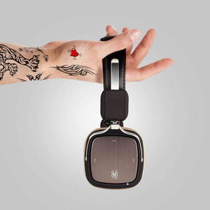 Planet Gates Beige Headphone Bluetooth Headset Headphones Bluetooth 4.1 Metal Stereo Wireless Headphones With Mic For iPhone Xiaomi Phone