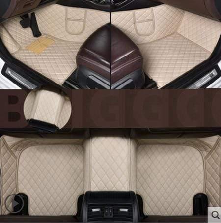 Planet Gates Beige Leather car floor mats for Toyota Rav4 2009-2014 2015 2016 2017 2018 Custom auto foot Pads automobile carpet cover