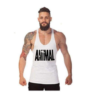 Planet Gates Beige / M Animal Fitness Stringer Hoodies Muscle Shirt Bodybuilding Clothing Gyms Tank Top Mens Sporting Sleeveless T shirts