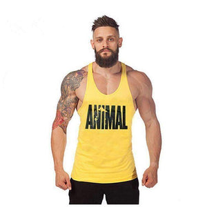Planet Gates Beige / M Animal Fitness Stringer Hoodies Muscle Shirt Bodybuilding Clothing Gyms Tank Top Mens Sporting Sleeveless T shirts
