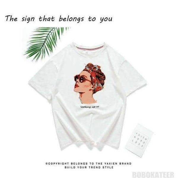 Planet Gates Beige / M Casual Funny T shirt Women Tops Cotton Summer T-Shirt Woman Pink yellow black  2018 new  Round neck avatar printing