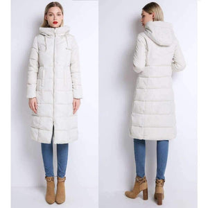 Planet Gates Beige / M Winter Jackets Coats Women's Long Warm Thickening Hooded Parka Female Befree Outerwear Coats Vintage Parks Jaqueta Feminina