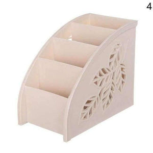 Planet Gates beige Office Supplies Desk Accessories Hollow Pen Pencil Holder Desk Organizer Case Plastic Storage Box for Office Desk Pen Stand