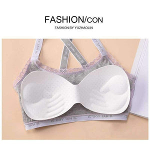 Planet Gates Beige / One Size Lounge Underwear Comfortable Wireless Loungewear Lingerie Bra Set Cotton Bras Sets