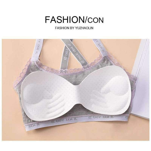 Planet Gates Beige / One Size Lounge Underwear Comfortable Wireless Loungewear Lingerie Bra Set Cotton Bras Sets