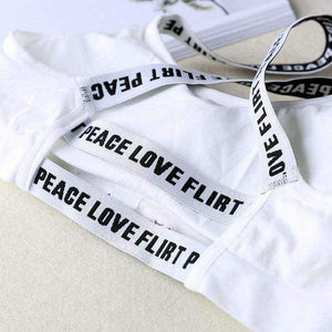 Planet Gates Beige / One Size Underwear Comfortable Wireless Loungewear Lingerie Bra Set Black and White Cotton Bras Sets