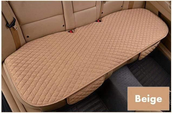 Pokrowiec na fotel samochodowy Planet Gates beżowy tył 1 sztuka / chiński lniany materiał na cztery pory roku przód tył len poduszka oddychająca mata ochronna akcesoria samochodowe uniwersalny rozmiar