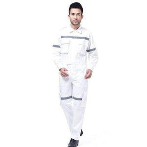 Planet Gates Beige / S Men's Work clothing Reflective Strip Coveralls Working Overalls Windproof Road Safety Uniform Workwear Maritime Clothing