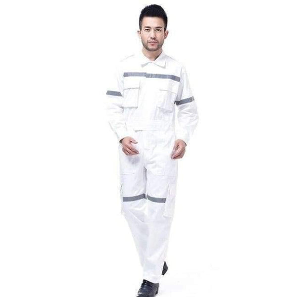 Planet Gates Beige / S Men's Work clothing Reflective Strip Coveralls Working Overalls Windproof Road Safety Uniform Workwear Maritime Clothing