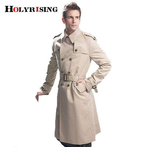 Planet Gates Beige / S Trench Coat Men Classic Double Breasted Mens Long Coat  Mens Clothing Long Jackets & Coats British Style Overcoat S-6XL size