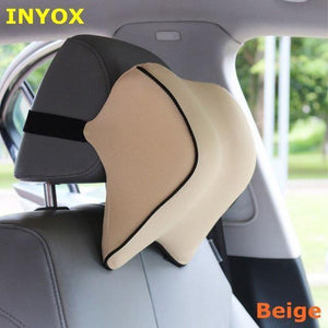 Planet Gates Beige S1 Headrest Car Neck Pillow Seat lumbar Pillow in auto back Head rest Memory Foam Fabric For chair Travel Support Cushion covers