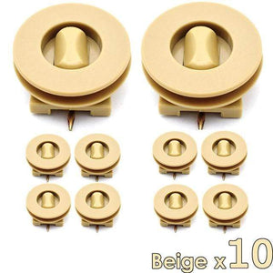 Planet Gates Beige Universal Car Floor Mat Fastener Twist Lock Clips Carpet Fixing Clamps Buckles Hooks Floor Holders Sleeves 10X Car Accessories