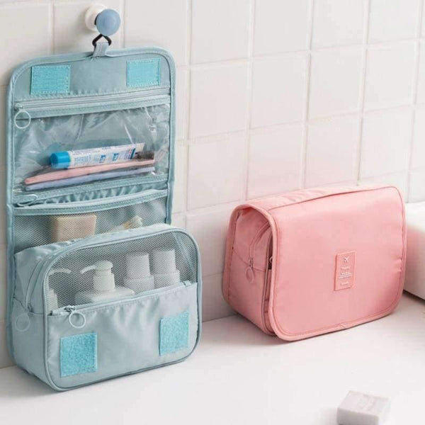 Planet Gates Beige Waterproof Women Makeup Bag Large Travel Beauty Cosmetic Bag Trip Organizer Case Necessaries Make Up Toiletry Bag