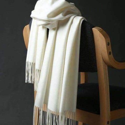 Planet Gates beige white DANKEYISI Luxury Winter Scarf Women Thicken Warm Scarves Wool Cashmere Scarf Man Wrap Pashmina Tassels Solid Color Scarf hijab