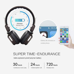 Planet Gates Beige Wireless Headphones Foldable Bluetooth 4.1 Headphones 500mAH Wireless/Wired Sport Stereo Headset With Mic For Smartphone