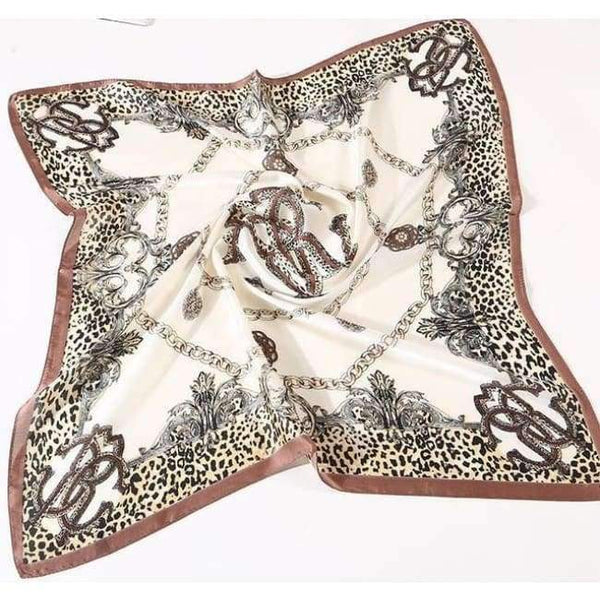 Planet Gates Beige Women Scarf Luxury Brand Striped Dots Print Hijab Pure Silk Shawl Scarfs Foulard Square Head Scarves Wraps 2017 NEW