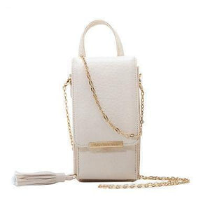 Planet Gates beige Women Wallet High Quality Leather Card Holder Female Shoulder Money Phone Purses Fashion Chain Small Purse Bags