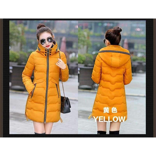 Planet Gates Beige / XL Winter Jacket Women Cotton Long Jacket Fashion 2017 Girls Padded Slim Plus Size Hooded Parkas Stand Collar Coat C423