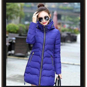 Planet Gates Beige / XL Winter Jacket Women Cotton Long Jacket Fashion 2017 Girls Padded Slim Plus Size Hooded Parkas Stand Collar Coat C423