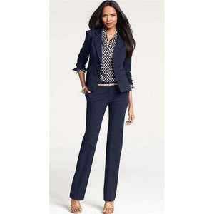 Planet Gates Beige / XS Navy 2 Piece Set Women Business Suits Formal Office Suits Work Blazer Custom Bespoke New 100% Suits A023