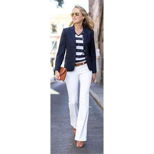 Planet Gates Beige / XS Office Uniform Women Business Suit Female Trouser Suit 2 Piece Set Custom Bespoke New 100% Suits B06