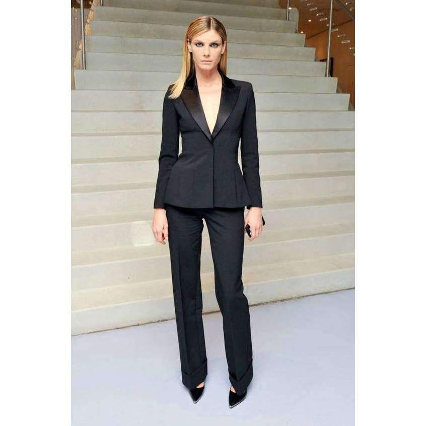 Planet Gates Beige / XS Womens Business Suits Blazer Female Office Uniform Formal Work Wear Ladies Trouser Suit 2 Piece Set W10