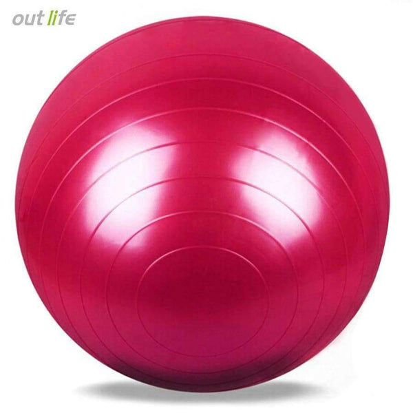 Planet Gates Beige Yoga Fitness Ball 65cm Utility Yoga Balls Pilates Balance Sport Fitball Proof Balls Anti-slip for Fitness Training