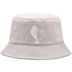 Planet Gates beige5 / China / 56-58cm Panama Caps Men's Japan Anime One Punch Hero Woman Bucket Hats Summer Men Bob Chapeau Fishing Fisherman Hat