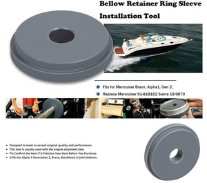 Planet Gates Bellow Retainer Ring Sleeve Installation Tool Fits for Mercruiser Bravo, Alpha1, Gen 2, Replace Mercruiser