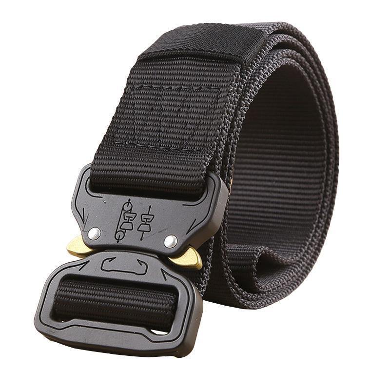 Planet Gates Belt and belt buckle / 110cm Tactical Belt Army Survival Nylon Belt Men SWAT Heavy Duty Molle Equipment Carrying Metal Buckle