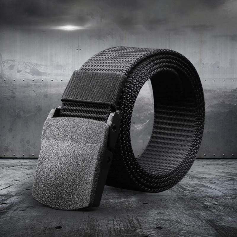 Belt Long Plastic Buckle Waist Webbing Canvas Wide Military Training Nylon Tactical Belts For Men Jeans No Metal