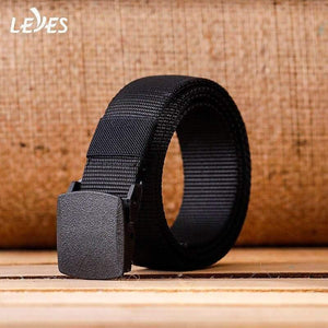 Belt Long Plastic Buckle Waist Webbing Canvas Wide Military Training Nylon Tactical Belts For Men Jeans No Metal