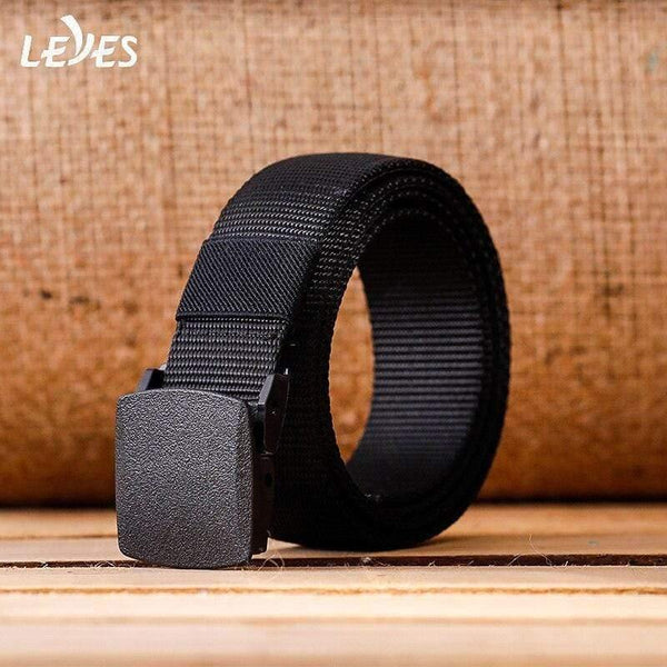 Belt Long Plastic Buckle Waist Webbing Canvas Wide Military Training Nylon Tactical Belts For Men Jeans No Metal