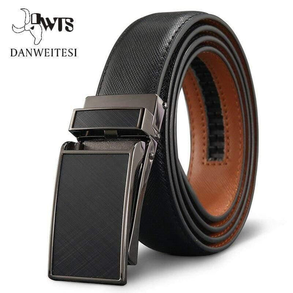 Belt Male Men's Belt  Genuine Leather Strap Luxury Brand Automatic Buckle Belts For Men Belts Cummerbunds  Cinturon Hombre