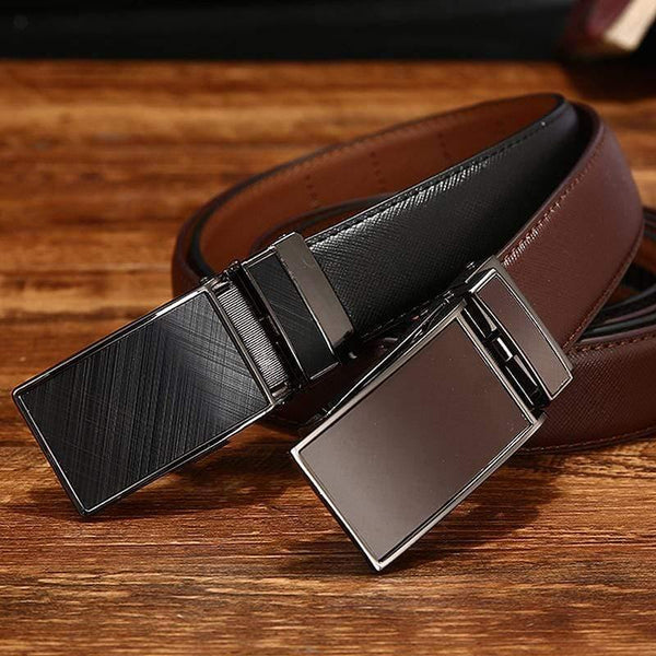 Belt Male Men's Belt  Genuine Leather Strap Luxury Brand Automatic Buckle Belts For Men Belts Cummerbunds  Cinturon Hombre