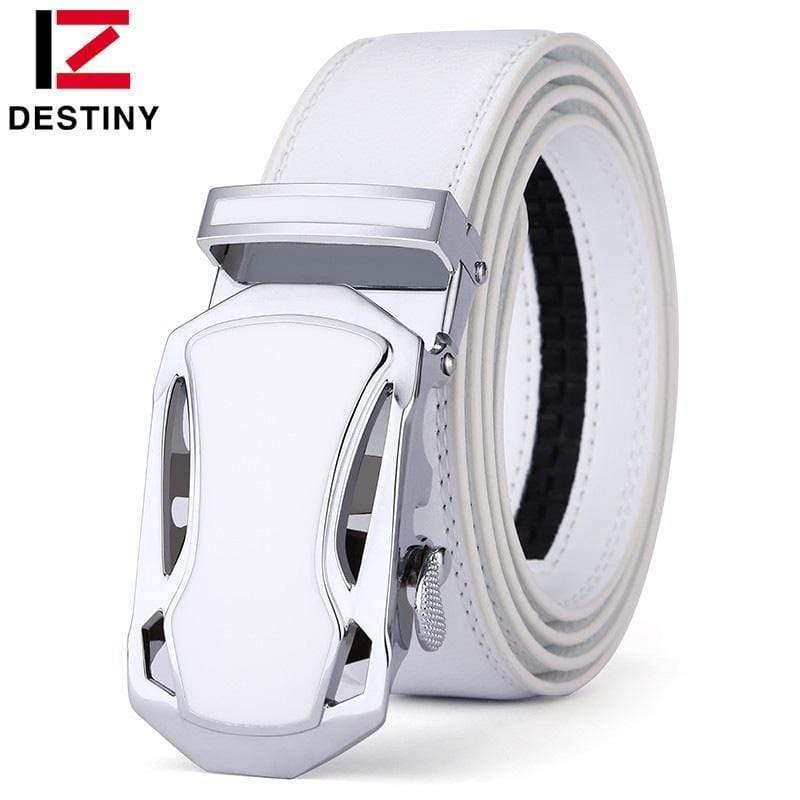 Belt Men Luxury Famous Brand Designer High Quality Male Genuine Leather Strap White Automatic Buckle Belt Ceinture Homme