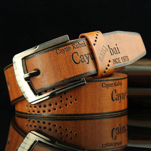 Belt Waist Leather Man Belts Hot Men Casual Faux Leather Hollow Waistband Waist Belt Business Gift