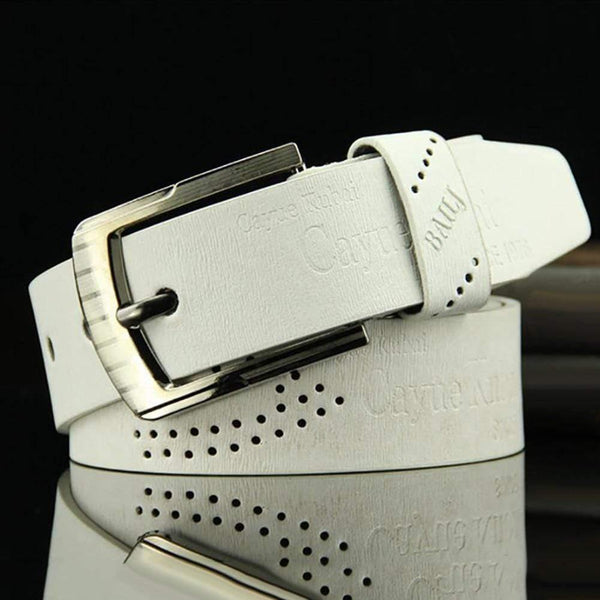 Belt Waist Leather Man Belts Hot Men Casual Faux Leather Hollow Waistband Waist Belt Business Gift